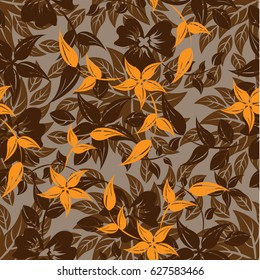vector seamless pattern flowers and floral pattern illustration