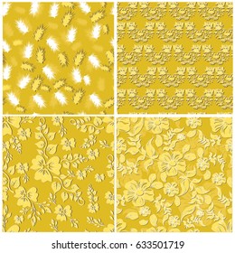 vector seamless pattern flowers and floral pattern illustration