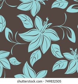 vector seamless pattern flowers and floral pattern illustration