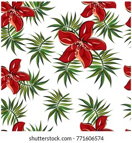vector seamless pattern flowers and floral pattern illustration