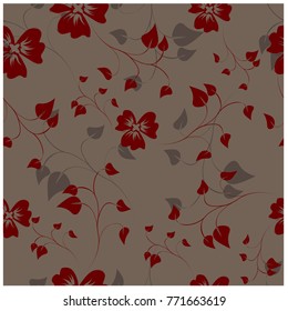 vector seamless pattern flowers and floral pattern illustration