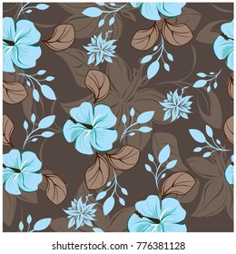 vector seamless pattern flowers and floral pattern illustration