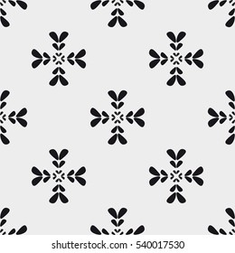 Vector seamless pattern with flowers. Modern stylish texture. Stylized floral background.