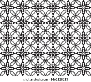 Vector Seamless Pattern, Flowers, Ornaments, petals, repetitive patterns, geometric, can be used for fabrics, backgrounds.