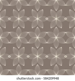 Vector seamless pattern. Flowers. Print. Repeating background. Cloth design, wallpaper.