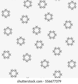 Vector seamless pattern with flowers. Repeating geometric tiles with stylized monochrome floral background.