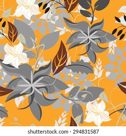  Vector seamless pattern flowers texture