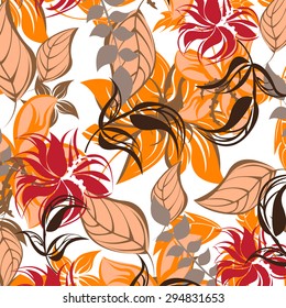  Vector seamless pattern flowers texture