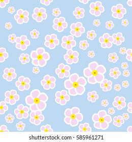 vector of seamless pattern with flowers.Spring blossom