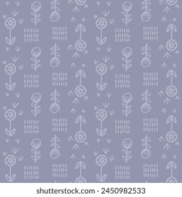 Vector seamless pattern with flower.Tropical jungle cartoon leaf.Pastel plant background.Cute natural pattern for fabric, childrens clothing,textiles,wrapping paper.