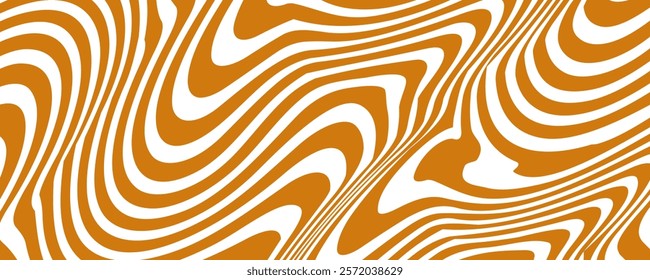 Vector Seamless Pattern with Flowing Salted Caramel. Abstract Sweet Texture. Creative Food Background for Packaging Design and Advertisement