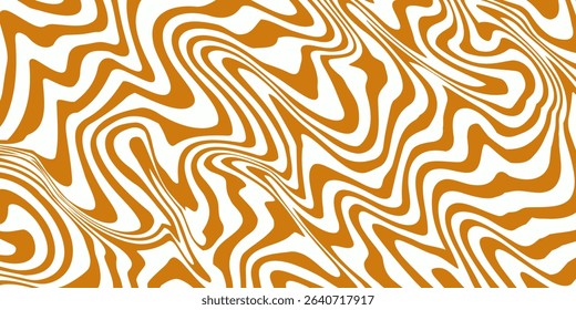 Vector Seamless Pattern with Flowing Salted Caramel. Abstract Sweet Texture. 