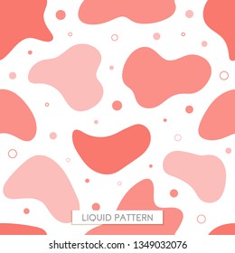 Vector seamless pattern fluid coral background. Graphics for hipsters. dynamic frame stylish organic liquid geometric organic shapes. Trendy art background. 