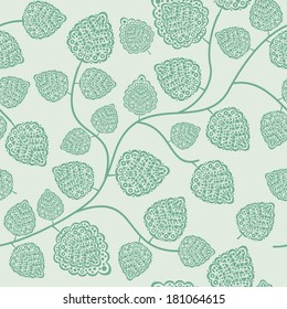vector seamless pattern: foliage