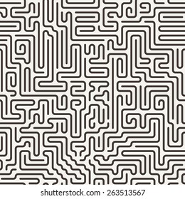 Vector seamless pattern in the form of a labyrinth or a computer motherboard