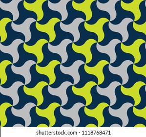 Vector seamless pattern in the form of a large number of a shuriken star in black, blue-green, champagne . Morocco style. Vitrage colors. Digital paper for textile print. Illustration of asian art.