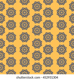 Vector a seamless pattern with a pattern in the form of a mandala.design elements for packing paper, souvenirs, an ornament on bags, books.