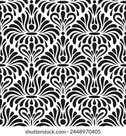 Vector Seamless Pattern with Fowers