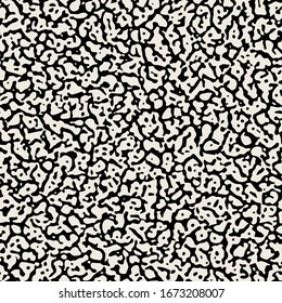 Vector seamless pattern. Free form organic shapes. Stylish structure of natural spots. Hand drawn abstract background. Can be used as swatch in Illustrator. Monochrome spotty print.