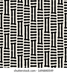 Vector seamless pattern. Free form organic shapes. Stylish structure of natural spots. Hand drawn abstract background. Can be used as swatch in Illustrator. Monochrome spotty print.