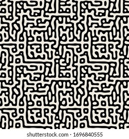 Vector seamless pattern. Free form organic shapes. Stylish structure of natural spots. Hand drawn abstract background. Can be used as swatch in Illustrator. Monochrome spotty print.