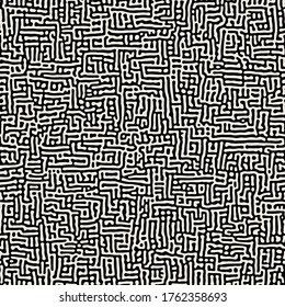 Vector seamless pattern. Free form organic shapes. Stylish structure of natural square spots. Hand drawn abstract background. Can be used as swatch in Illustrator. Monochrome spotty print.