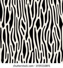 Vector seamless pattern. Free form organic shapes. Stylish structure of natural objects. Hand drawn abstract background. Can be used as swatch in Illustrator. Monochrome spotty print.