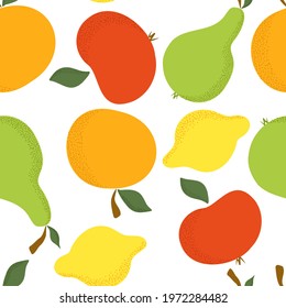 vector seamless pattern with fruits 