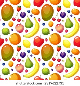 Vector seamless pattern with fruits
