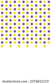 Vector seamless pattern with fun dots. Vertical illustration isolated from white background.