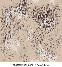 Vector seamless pattern with fur texture.  