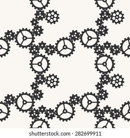 Vector seamless pattern, gears
