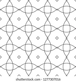 Vector seamless pattern, geometric background Black and white
