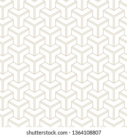 Vector seamless pattern. Geometric background. Abstract. Golden texture. art