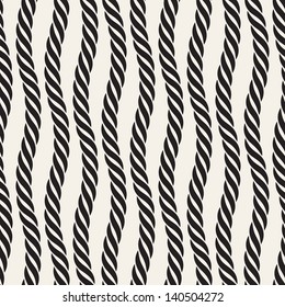 Vector seamless pattern. Geometric background. Stylish texture with twisted ropes