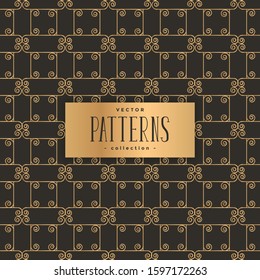 Vector seamless pattern. Geometric background with rhombus and nodes. Abstract geometric pattern. Golden texture.Seamless geometric pattern.