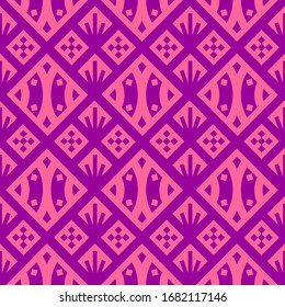 Vector seamless pattern, geometric background deep Pink and Deep Violet