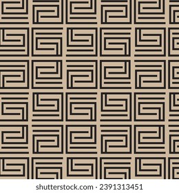 Vector seamless pattern, geometric background Black and beige 