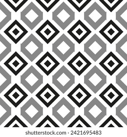 Vector seamless pattern. Geometric background of different rhombuses.