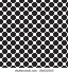 Vector seamless pattern, geometric background Black and white