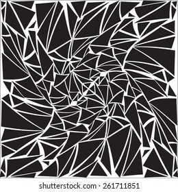 Vector seamless pattern, geometric background Black and white