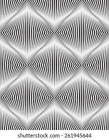 Vector seamless pattern, geometric background Black and white
