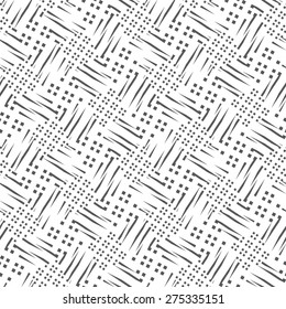 Vector seamless pattern, geometric background Black and white