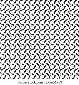 Vector seamless pattern, geometric background Black and white