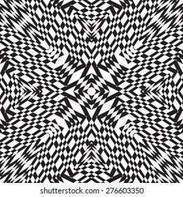 Vector seamless pattern, geometric background Black and white