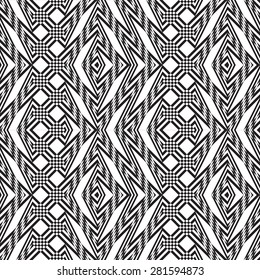 
Vector seamless pattern, geometric background Black and white