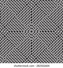 Vector seamless pattern, geometric background Black and white