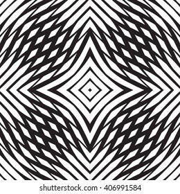 Vector seamless pattern, geometric background black and white