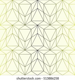 Vector seamless pattern. Geometric background with rhombus and nodes. Abstract pattern. Gradient background. 