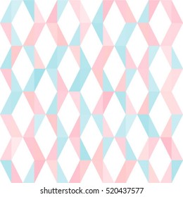 Vector seamless pattern. Geometric background with rhombus. 